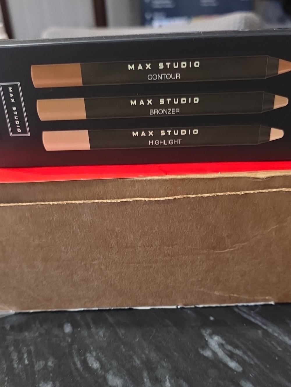 Max Studio Contour, Bronzer & Highlight Pencil Trio - Brown, Tan, Cream